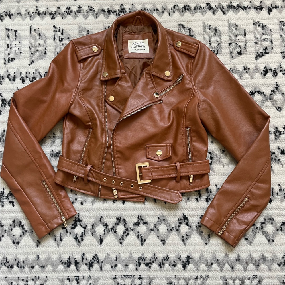 NWOT Brown Leather jacket
